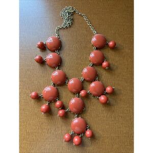 ILY Couture Women Red Bubble & Bead Collar Statement Necklace with Lobster Clasp